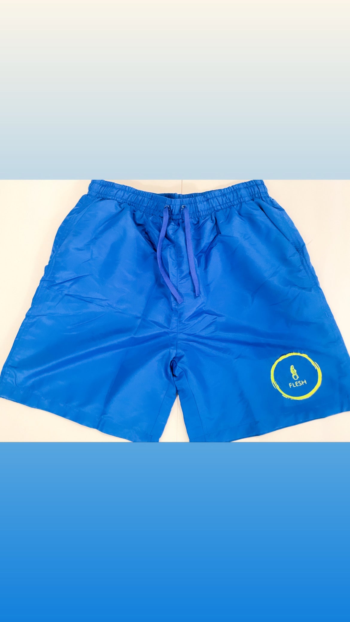 Flesh blue trunks