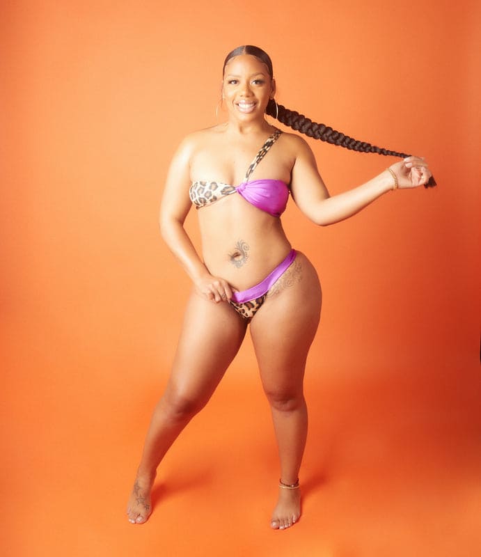luxury animal print bikini set for women