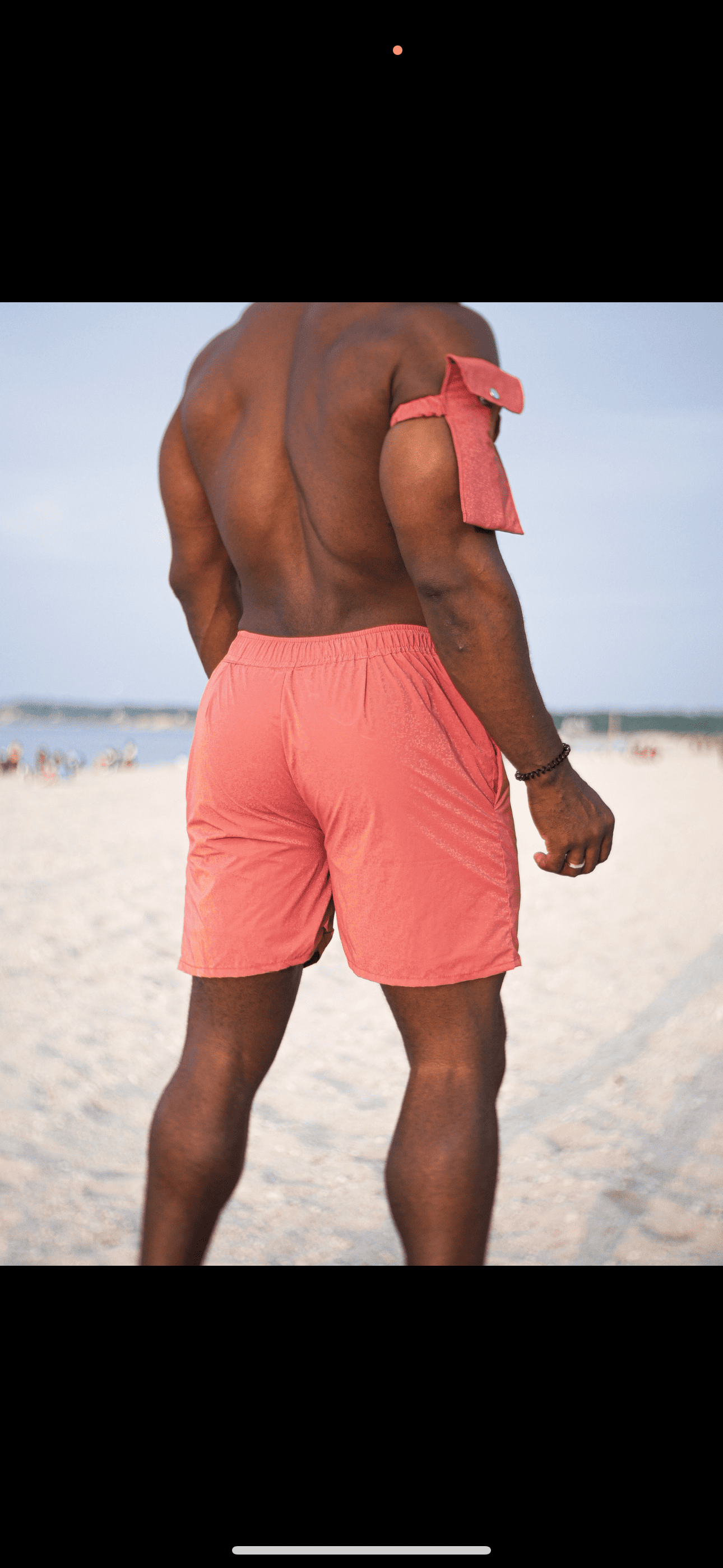 premium swim trunks bold cherry color fashion